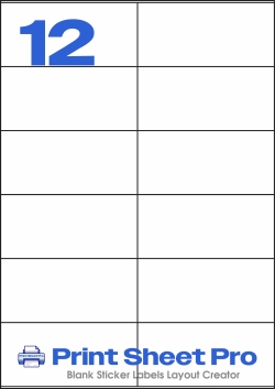 12UP 12UP_105x49_F012 template for A4 Lables