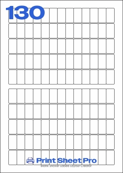 130UP 130UP_21x38_V130 template for A4 Lables