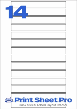 14UP 14UP_150x18_B014 template for A4 Lables