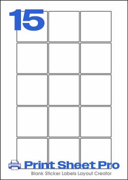 15UP 15UP_51x51_T015 template for A4 Lables
