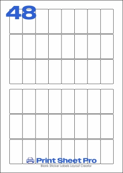 48UP 48UP_34x64_V048 template for A4 Lables
