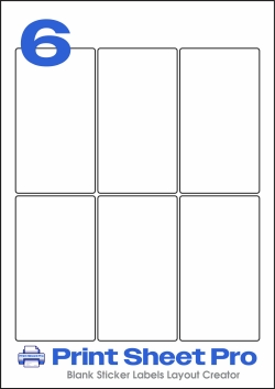 6UP 6UP_61x111_L006 template for A4 Lables