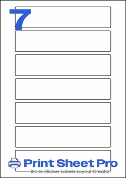 7UP 7UP_160x35_B007 template for A4 Lables