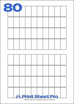 80UP 80UP_25x46_V080 template for A4 Lables