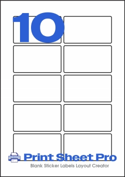 10UP 10UP_32X57_A5RT10 template for aalabels