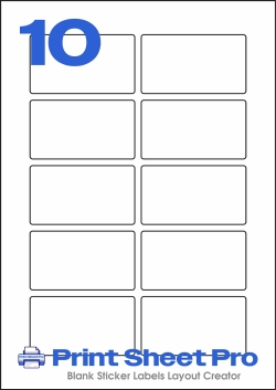 10UP 10UP_80x45_AAAB10 template for aalabels
