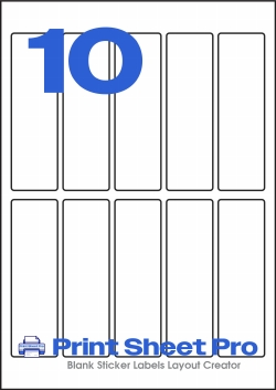 10UP 10UP_85x25_A5R010 template for aalabels
