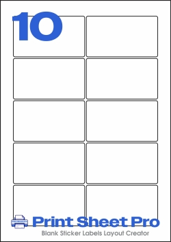 10UP 10UP_88x50_AAA010 template for aalabels