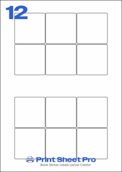 12UP 12UP_80x80_SRS012 template for aalabels