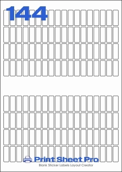 144UP 144UP_38.1x12.7_A3F144 template for aalabels