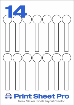 14UP 14UP_25x104_AAK014 template for aalabels