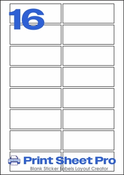 16UP 16UP_87x33_AAH016 template for aalabels