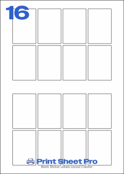 16UP 16UP_90x60_SRY016 template for aalabels