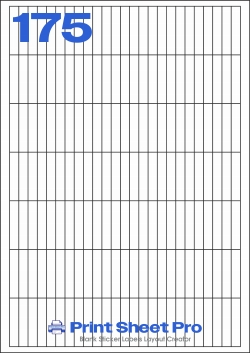 175UP 175UP_58x11_A3A175 template for aalabels