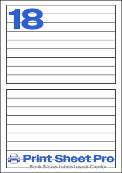 18UP 18UP_188x15_AAK018 template for aalabels