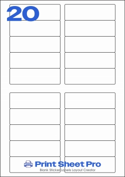 20UP 20UP_38x120_A3WW20 template for aalabels