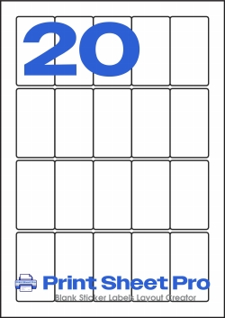 20UP 20UP_45.7x25.5_A5S020 template for aalabels