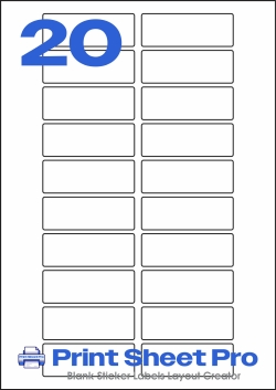 20UP 20UP_70x25_AAB020 template for aalabels