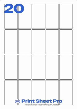 20UP 20UP_95x50_A3RA20 template for aalabels