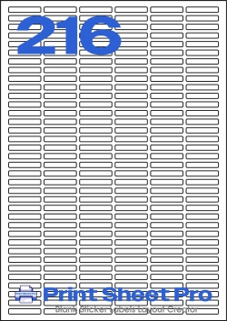 216UP 216UP_30x5_AARA216 template for aalabels