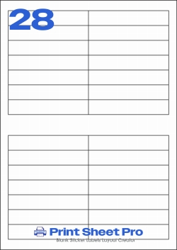 28UP 28UP_25x135_A3D028 template for aalabels