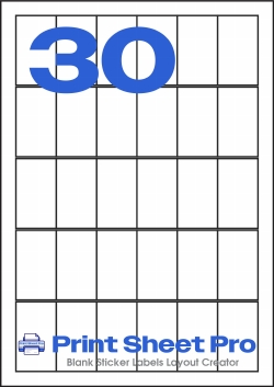 30UP 30UP_38x22_A5L030 template for aalabels