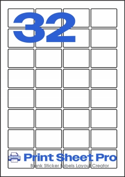 32UP 32UP_22x31_A5R032 template for aalabels