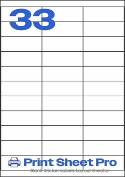 33UP 33UP_69.333x25_AAEF033 template for aalabels