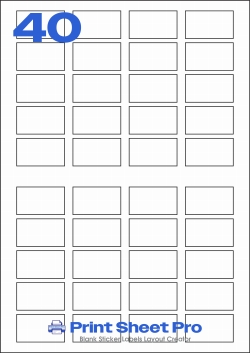 40UP 40UP_33x57_A3A040 template for aalabels