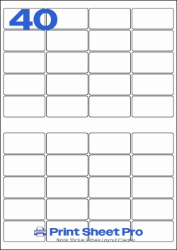 40UP 40UP_35x70_A3L040 template for aalabels