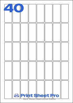 40UP 40UP_75x30_A3RA40 template for aalabels