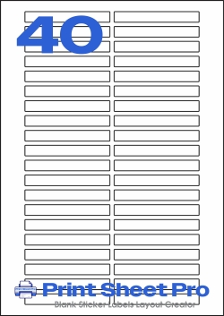 40UP 40UP_80x10_AAA040 template for aalabels