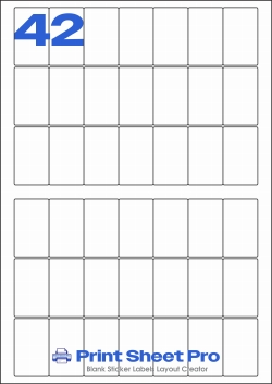 42UP 42UP_63.5x38.1_A3S042 template for aalabels