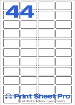 44UP 44UP_45x22.5_AAK044 template for aalabels
