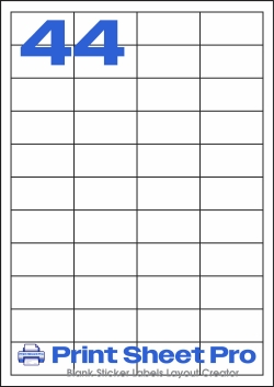 44UP 44UP_48.5x25.4_AAE044 template for aalabels