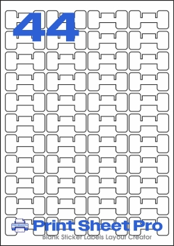 44UP 44UP_48x22_AAA044 template for aalabels