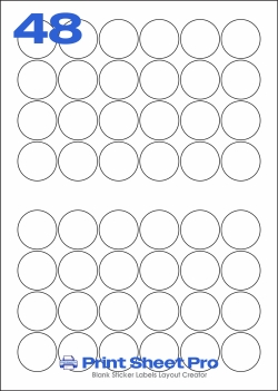 48UP 48UP_45dia_SRA048 template for aalabels