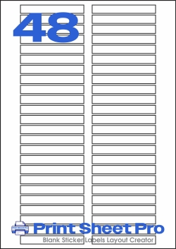 48UP 48UP_76x10_AAE048 template for aalabels