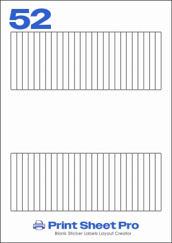 52UP 52UP_100x10_A3L052 template for aalabels