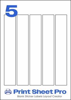 5UP 5UP_34x210_AARW05 template for aalabels