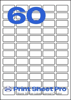 60UP 60UP_13x25_A5RE60 template for aalabels