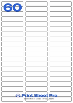 60UP 60UP_19x95_SRD060 template for aalabels