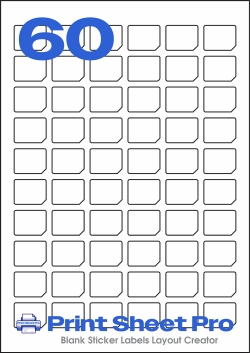 60UP 60UP_27x21_AAX060 template for aalabels