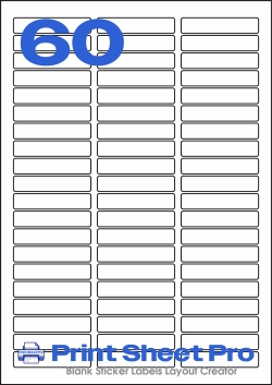 60UP 60UP_60x12_AAR060 template for aalabels