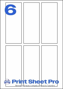 6UP 6UP_53x137_AAM006 template for aalabels
