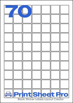 70UP 70UP_25x25_AAS070 template for aalabels