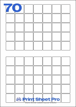 70UP 70UP_37x37_SRS070 template for aalabels