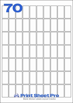 70UP 70UP_50.8x25.4_A3RA70 template for aalabels