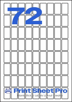 72UP 72UP_23x13_A5R072 template for aalabels