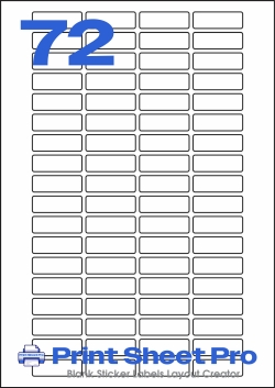 72UP 72UP_38.1x12.7_AAF072 template for aalabels